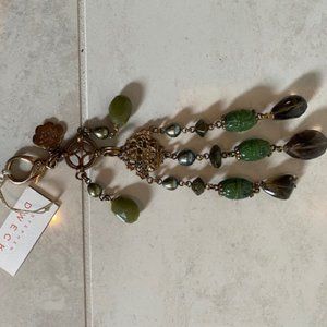 Stephen Dweck Green Jade & Bronze Charm (W/ Tags)